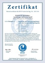 BFGW-Zertifikat für Inspektion und Wartung eingebauter/transportabler Sportgeräte